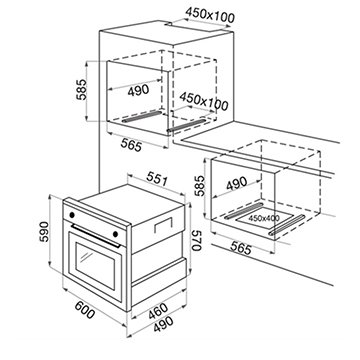 Ripley - HORNO EMPOTRABLE FENSA FHE 1060 R