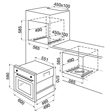 Horno Empotrado FHE-1040R Fensa