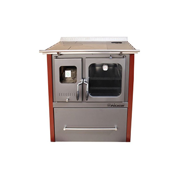 Cocina Combustión Lenta M-70 + Kit Color Burdeo Alcázar