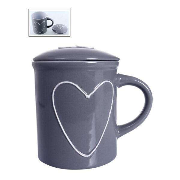 3000500497 Tazon Con Tapa Love Gris Concepts