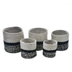 Juego Cesta 5P Gris y Blanco Concepts