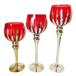 Juego 3 Portavelas 13X13Cm Love Xmas Santini
