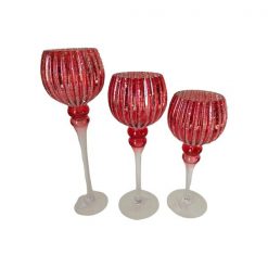 Juego 3 Portavelas 12X12Cm Love Xmas Santini