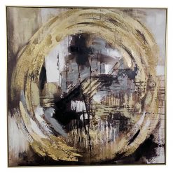 Cuadro Con Marco 102X102X4.5Cm Gold & Black Concepts