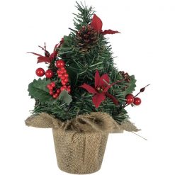 Arbol Con Pote 30Cm Burlap Celebration Santini