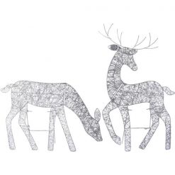 Juego 2 Renos Blancos Santini