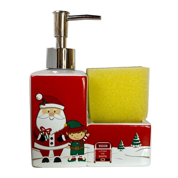 8001000641 Dispensador De Jabon Con Esponja 13X6X16 Cms Santas Friends Santini