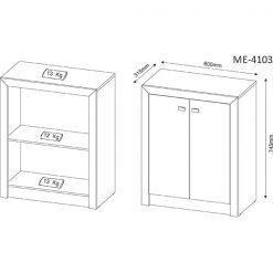Escritorio ME4103 Color Tabaco