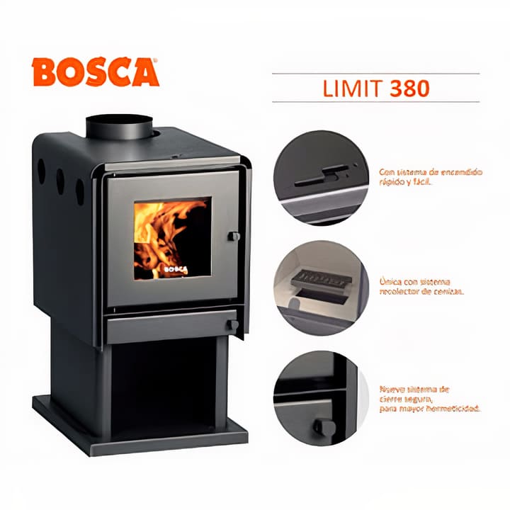 Calefactor a Leña Limit 380 Bosca