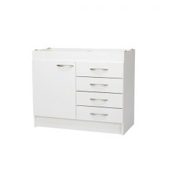 Mueble Lavaplatos 1 Puerta - 4 cajones Color Blanco. 1.00mts