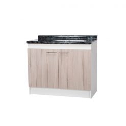 Mueble Cocina Base 2 Puertas Nogal Ceniza c/ Cubierta Florentino 1.00 mts