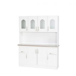 Mueble Compuesto 4 Compartimientos Blanco con Cubierta Color Granito