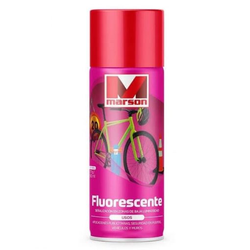 Spray Esmalte Fluorescente Rojo 485 ml Marson