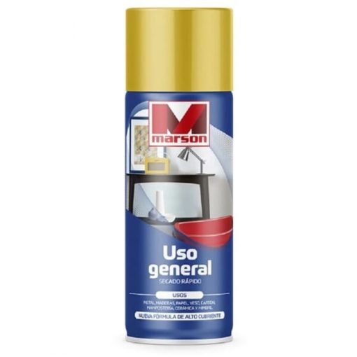 Spray Esmalte Amarillo Oro 485 ml Uso General Marson