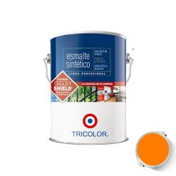 Esmalte Sintético Profesional Color Naranja 1/4 Galón Tricolor