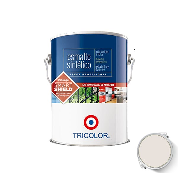 1000101139-1 Esmalte Sintético Profesional Color Aluminio 1/4 Galón Tricolor