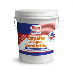 Esmalte al agua Semibrillo Blanco tineta Sipa