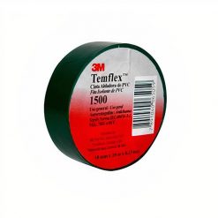 Cinta Eléctrica Vinílica Aislante Temflex 1500 Verde 18mm x 10m 3M