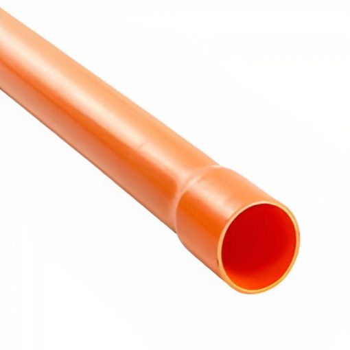 Tubo Conduit Clase 2 Naranja 63mm 6 Metros