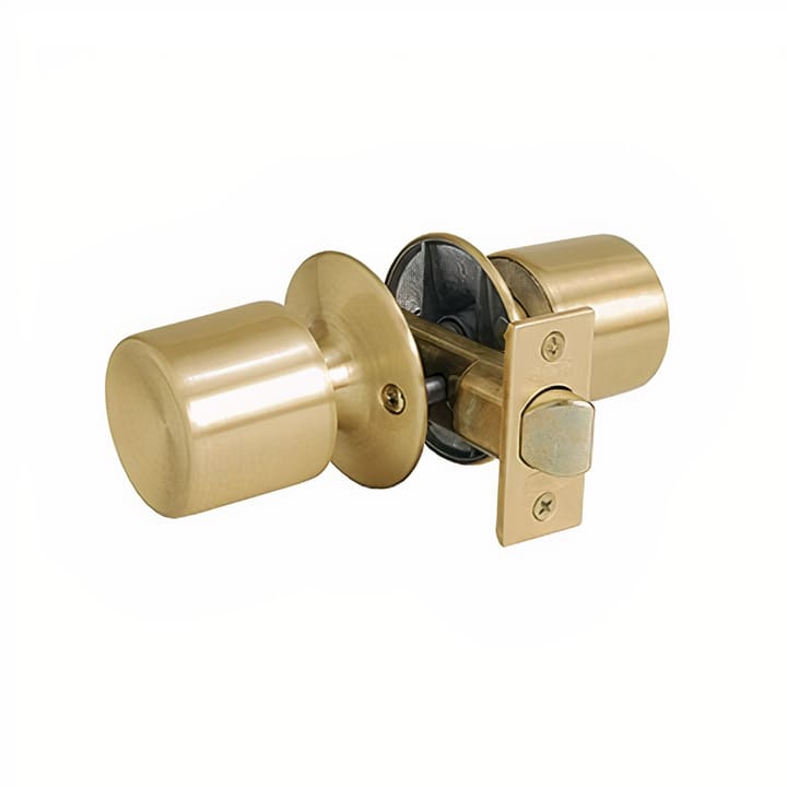 23000800038-1 Cerradura Tubular Libre paso Bronce Satinado Scanavini