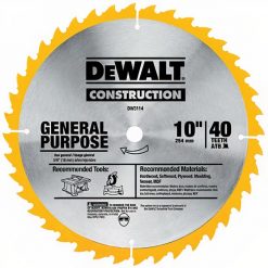 Disco Sierra 10" x 40 Dientes Eje 5/8" Diente Carburo DW3114 DeWalt