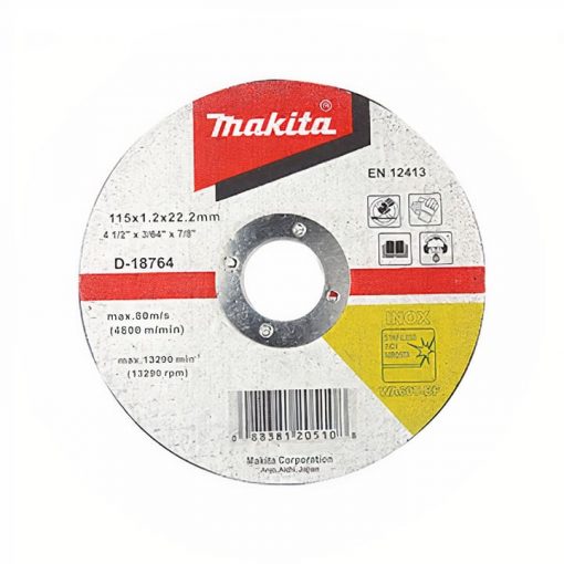 Disco Corte Acero Inox. 4 1/2 Pulgadas D-18764 Makita