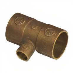 Tee SO Bronce Reducción 1 1/4 x 1 1/4 x 1/2 Pulgada Taumm