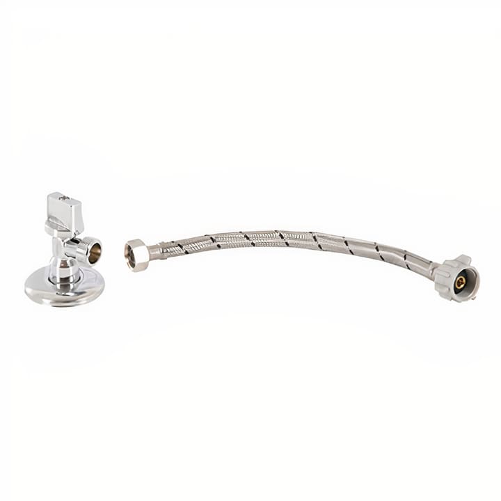 9000100653-1 Set Llave Angular + Flexible 30CM 1/2 HI x 15/16 HI Acero Fanaloza
