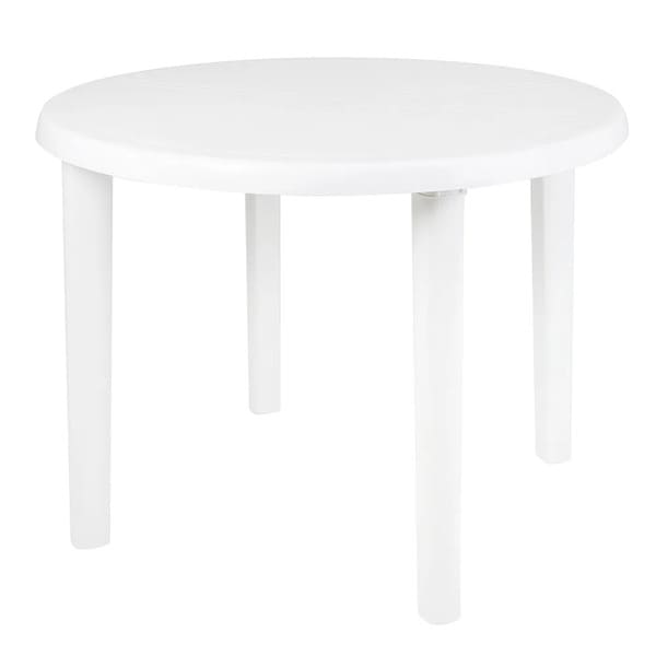 46000400043-1 Mesa Plastica Redonda Blanca Desmontable MOR