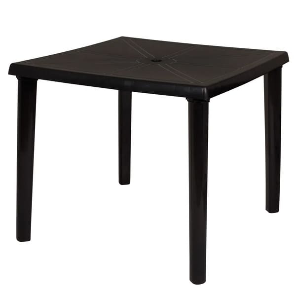 46000400048-1 Mesa Plastica Cuadrada Negra Desmontable MOR