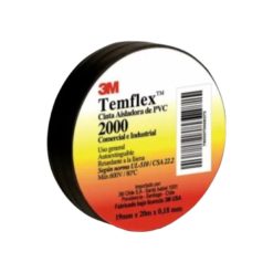 Cinta Eléctrica Temflex 2000 Blanca 19 mm x 20 m 3M