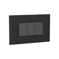Interruptor triple 10AX antracita Placa 3p black Nóbile Bticino