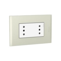 Toma dúplex 10A blanca Placa 3p perla Nóbile Bticino