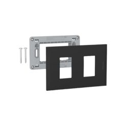 Placa 1+1P black con soporte Nóbile Bticino