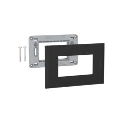 Placa 3P black con soporte Nóbile Bticino