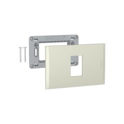 Placa 1P perla con soporte Nóbile Bticino