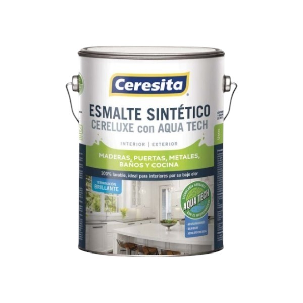 1000101272-1 Esmalte sintético Cereluxe Ultra Blanco 1/4 Galón Ceresita