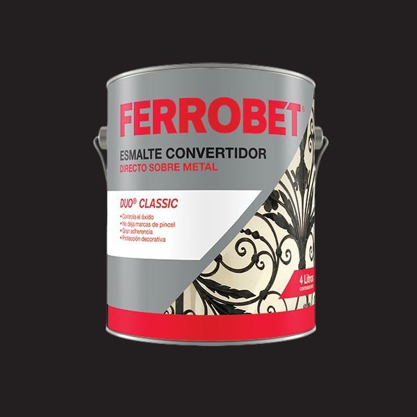 1000400118-1 Ferrobet Duo Negro 4 Litros Petrilac