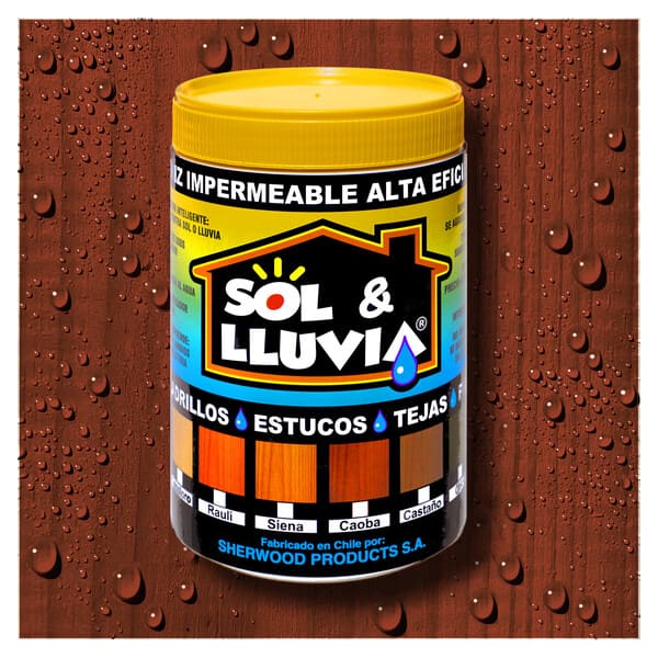 1000500390-1 Barniz Sol y Lluvia Caoba 1/4 Galón Wet Proof