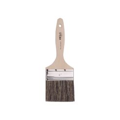 Brocha Cerda Gris 1/2 x 4 Pulg Mango Madera Hela