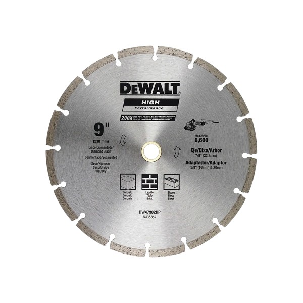28000300121-1 Disco Diamantado Segmentado 9'' DW47902HP DeWalt