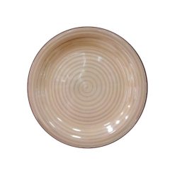 Plato Bajo de Ceramica 26 cms Beige
