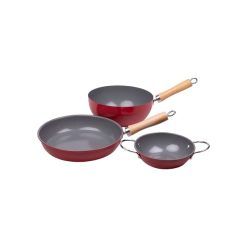 Set Family Cook Paila 16 Sarten 24 y Wok 22 Doral