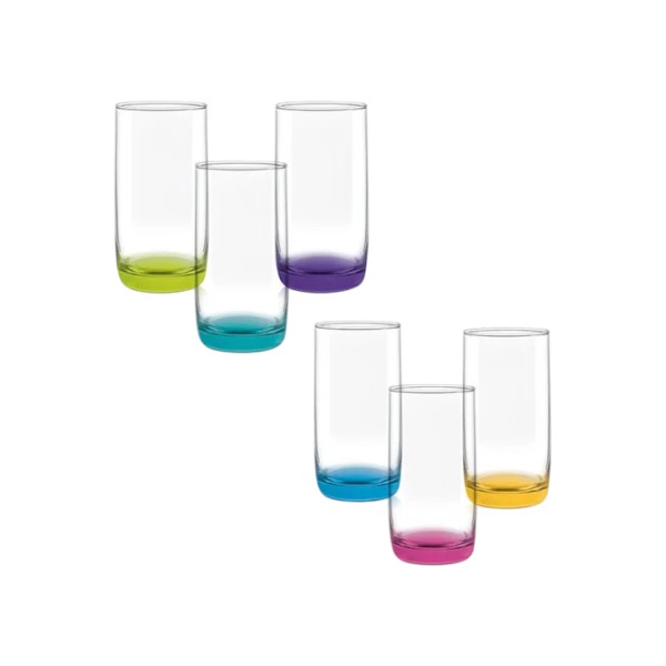3001700985-1 Set 6 Vasos Altos 445cc Color Monterrey Cristar