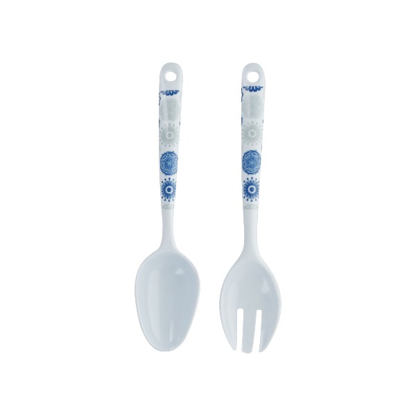 3001800124-1 Cuchara y Tenedor Melamina para Servir