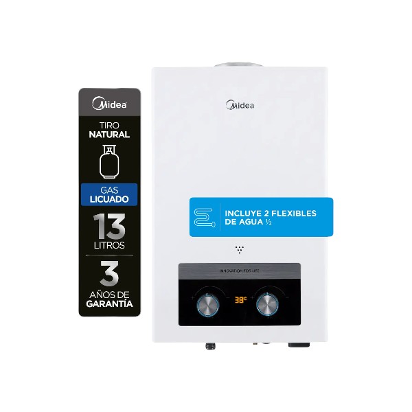 9001700270-1 Calefon 13 Litros GL MGWH13-26MDNCLW-GL Midea