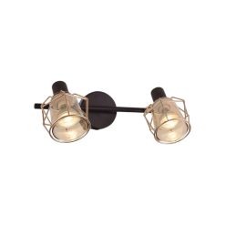 Foco Sobrepuesto Kratia 2 Luces Café Oro BYP